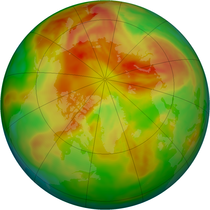 Arctic ozone map for 05 April 2009